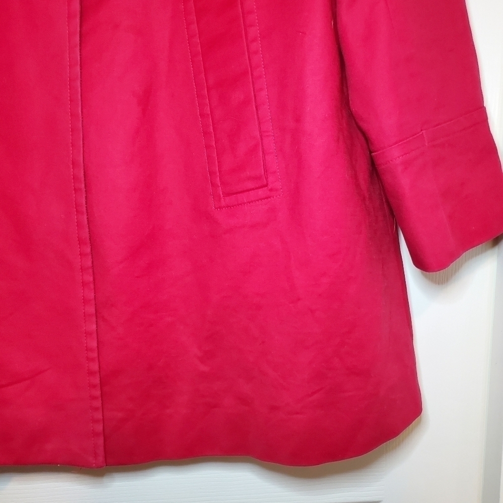 Pendleton By George Simonton Womens Red Jacket Size Large Mod Couture Rain Coat - Picture 6 of 16